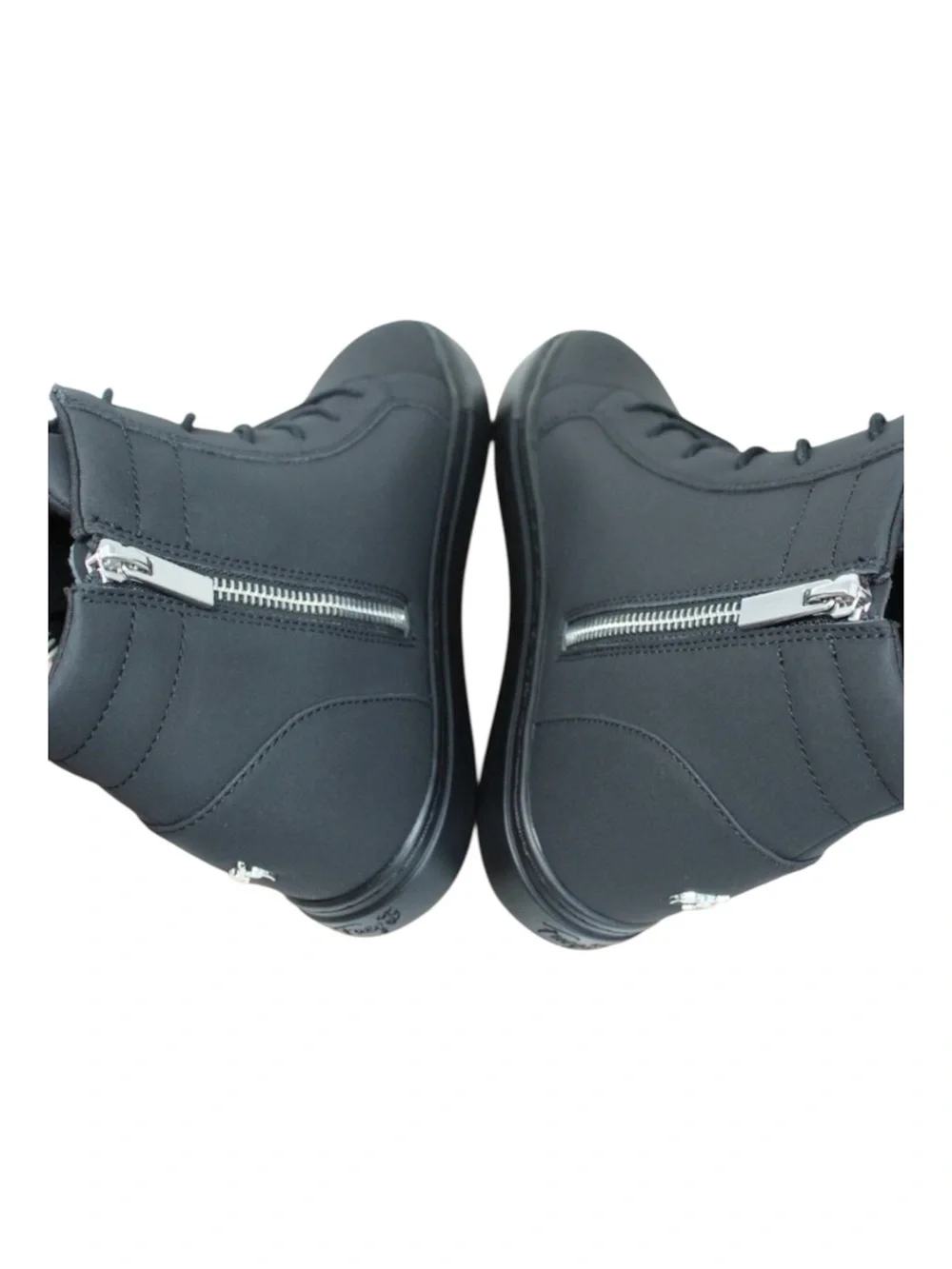 Fuego Black Wedge High-Top Sneaker Boots - Picture 4 of 6